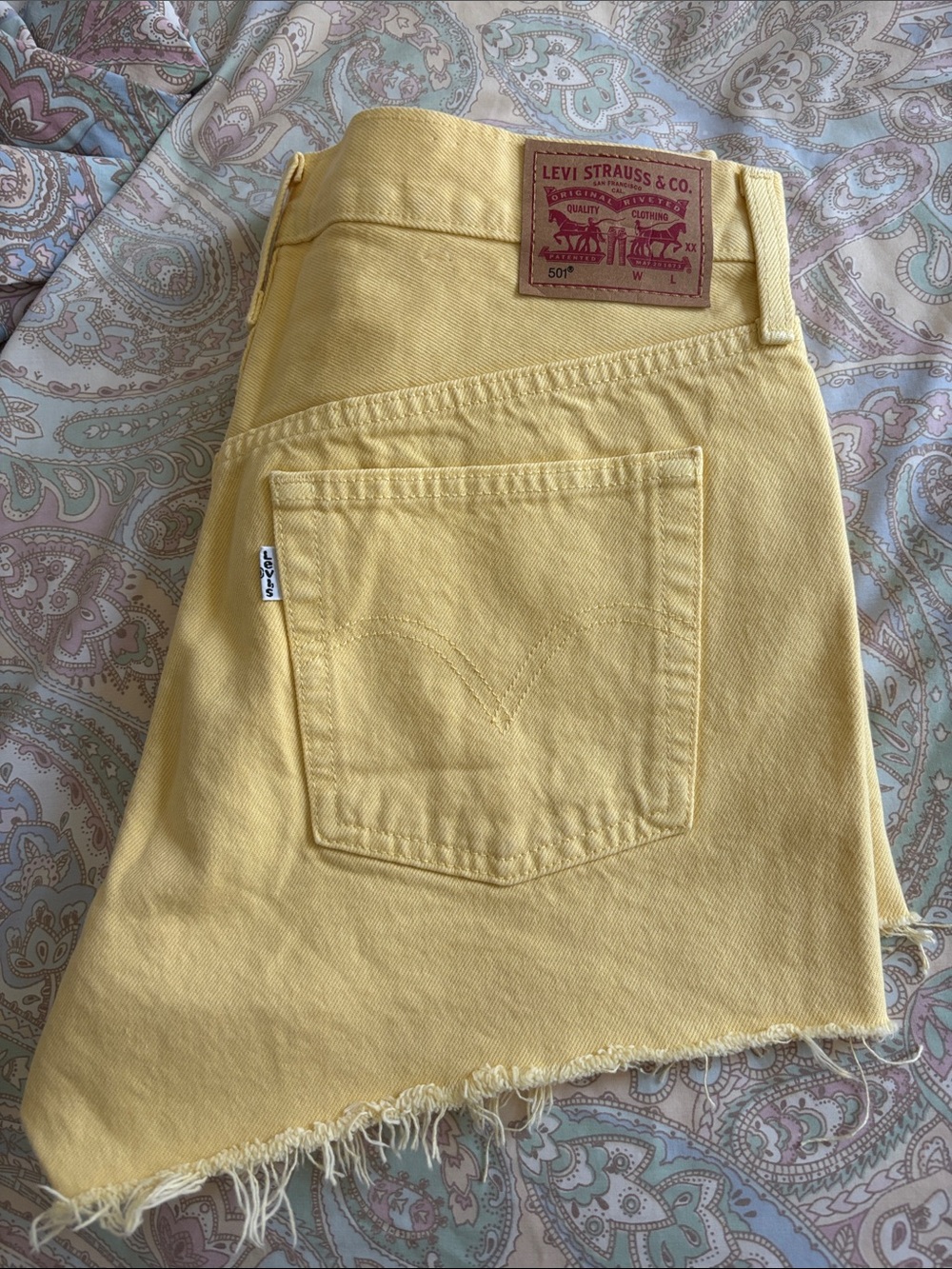 Levi's Sunlit Yellow Denim shorts